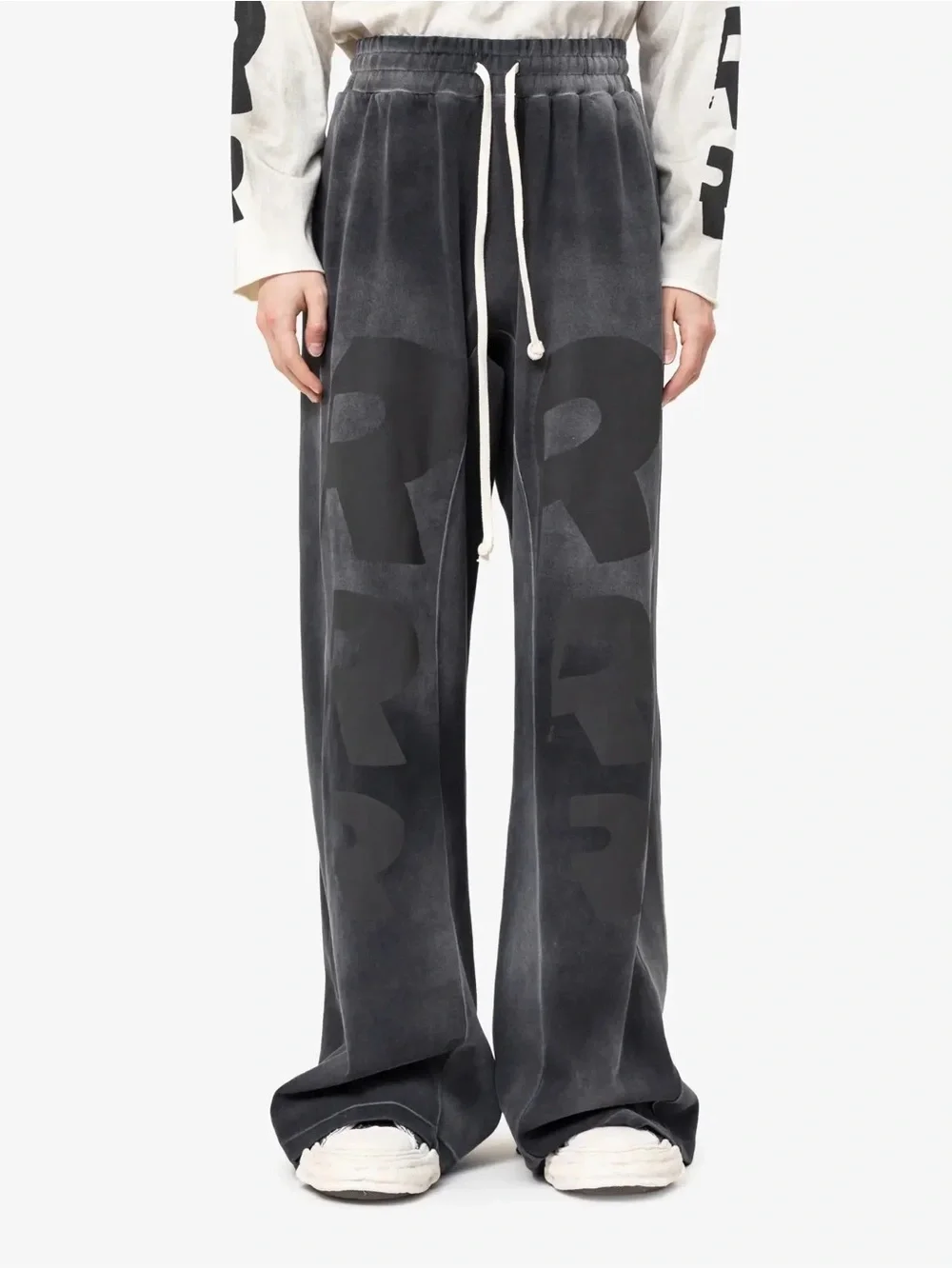 NWT Rivington Roi Rebis Fade Faster Flight Washed Black Sweatpants, Sz Large